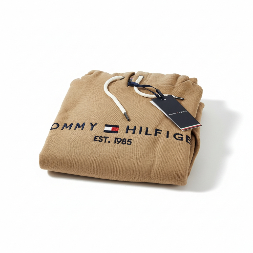 Sweat à Capuche Tommy Hilfiger Logo – Safari Canvas