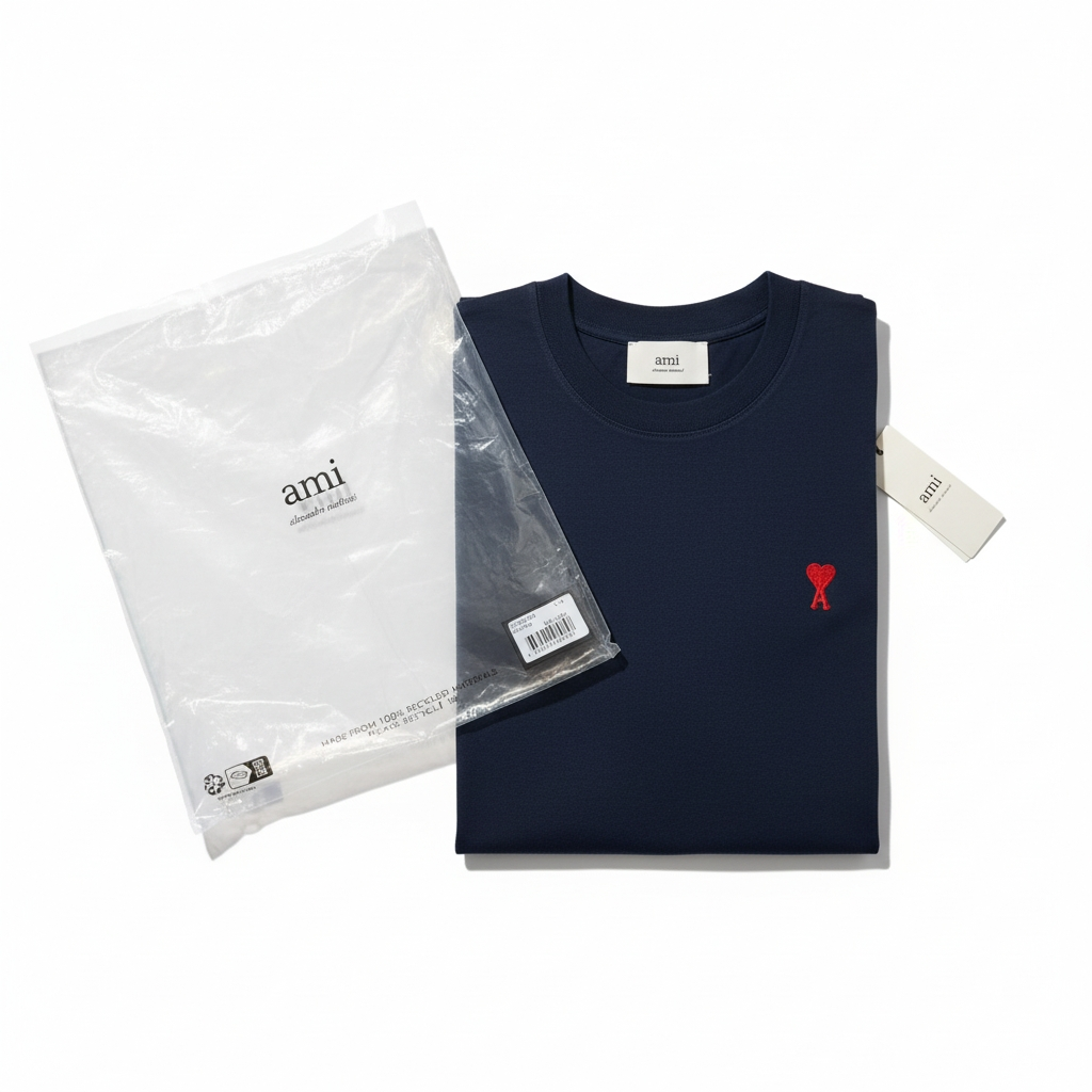 T-shirt AMI Paris Cœur Rouge – Noir