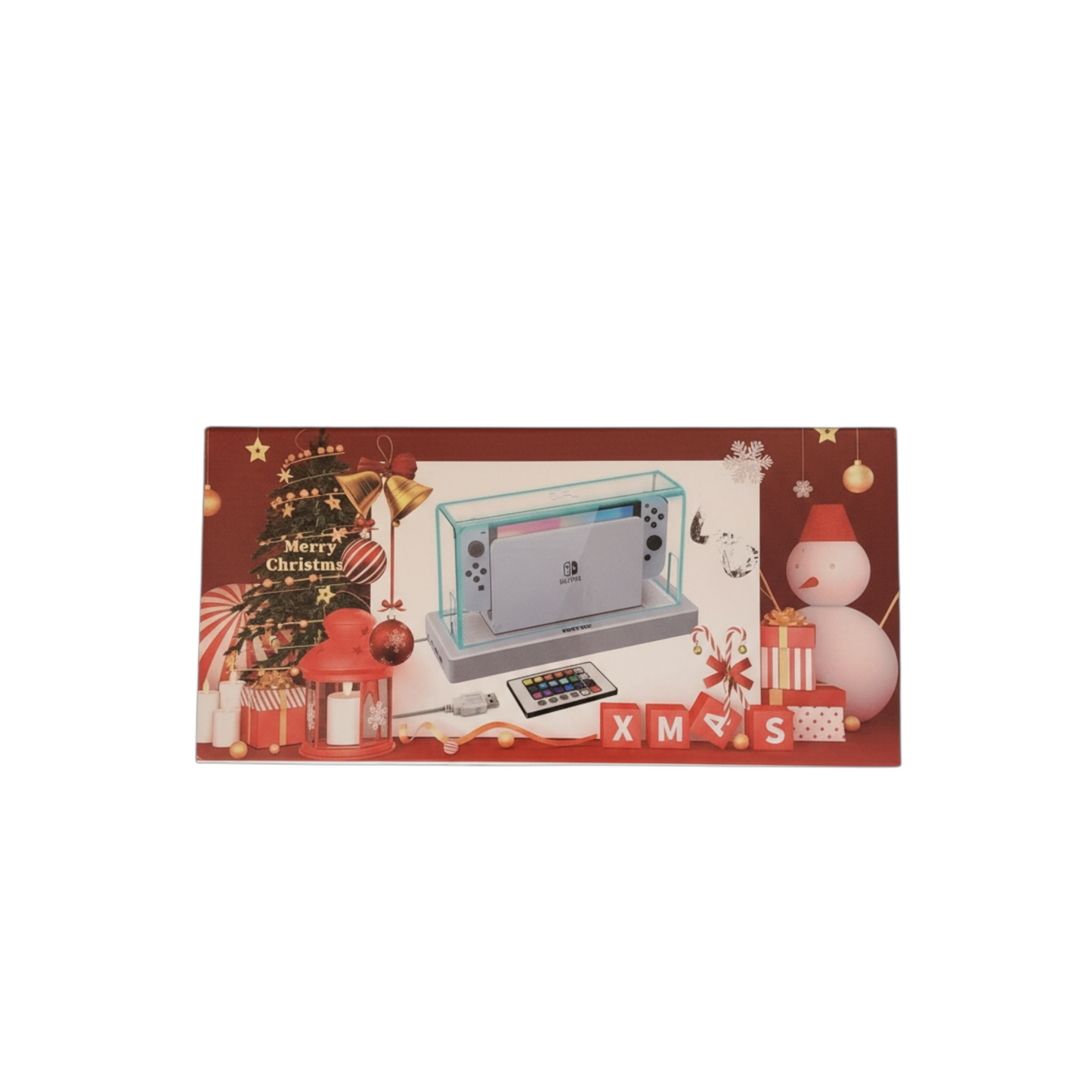 Boîte de rangement lumineuse LED pour Nintendo Switch – Protection & Display (USB + Télécommande)