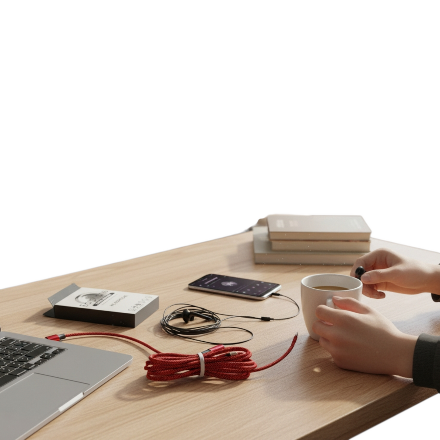 Écouteurs Stéréo Filaires + Câble USB Tressé – Son Clair & Confort Quotidien