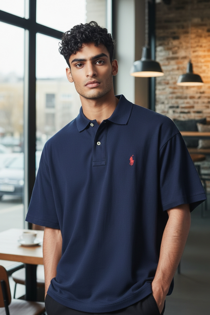 Polo Ralph Lauren Custom Slim Fit – Bleu Marine (Taille S)