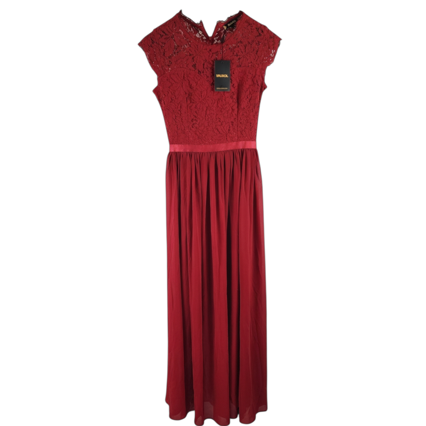 Robe longue rouge MIUSOL en dentelle – Taille S – Élégante & fluide