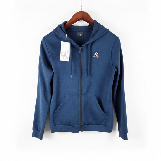 Sweat zippé à capuche Le Coq Sportif – Bleu Victory – Taille S