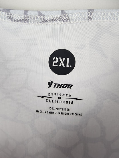 Maillot Motocross THOR – Blanc/Bleu/Orange – Taille 2XL