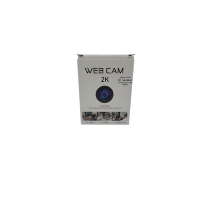 Webcam 2K avec microphone intégré et anneau lumineux