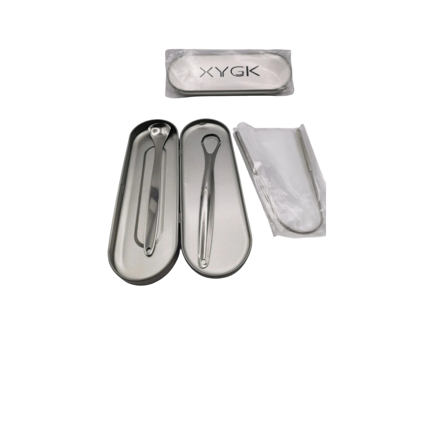 Kit 3 gratte-langues en acier inoxydable XYGK