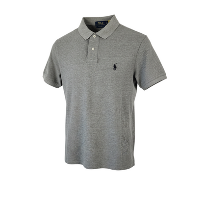 Polo Ralph Lauren Custom Slim Fit – Gris chiné (Taille L)