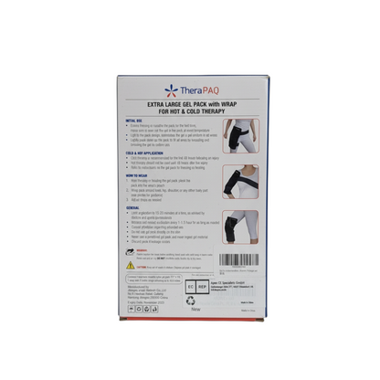TheraPAQ Poche de Gel Extra Large avec Sangle – Thérapie Chaud/Froid Réutilisable