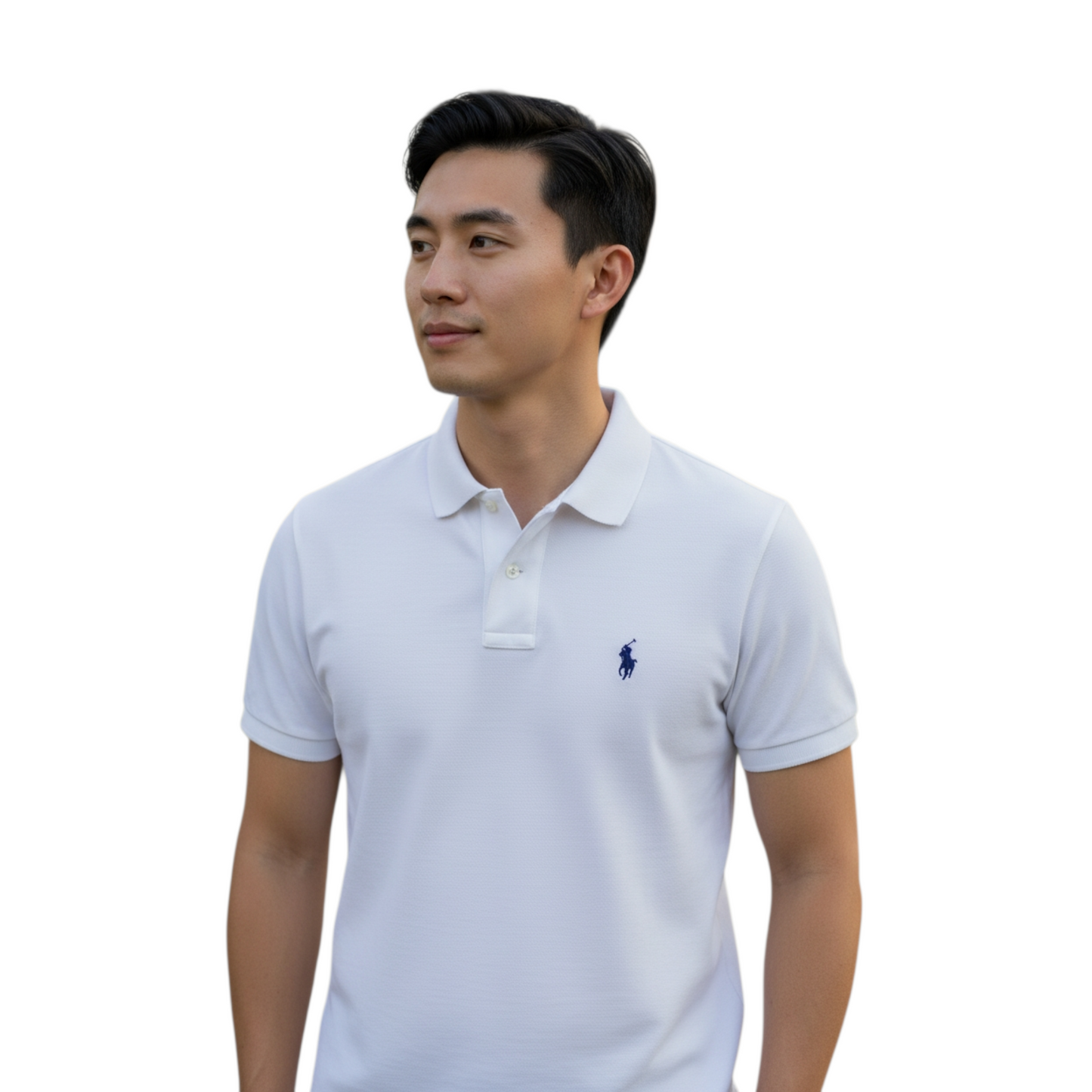 Polo Ralph Lauren Custom Slim Fit – Blanc – Taille M