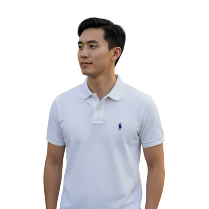 Polo Ralph Lauren Custom Slim Fit – Blanc – Taille M