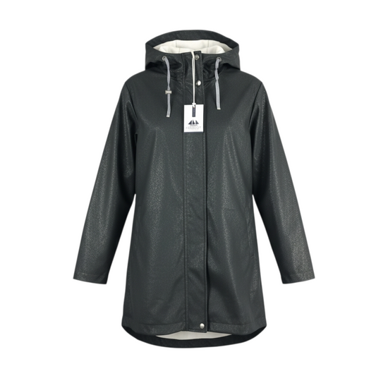 Parka imperméable Hublot Mode Marine Marlene – Carbone pailleté (Taille M)