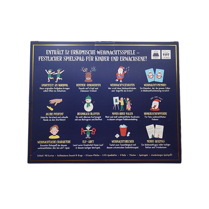 12 Jeux de Noël – Coffret de jeux d’ambiance (en allemand) | Soirées festives en famille & entre amis