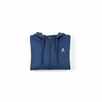 Sweat zippé à capuche Le Coq Sportif – Bleu Victory – Taille S