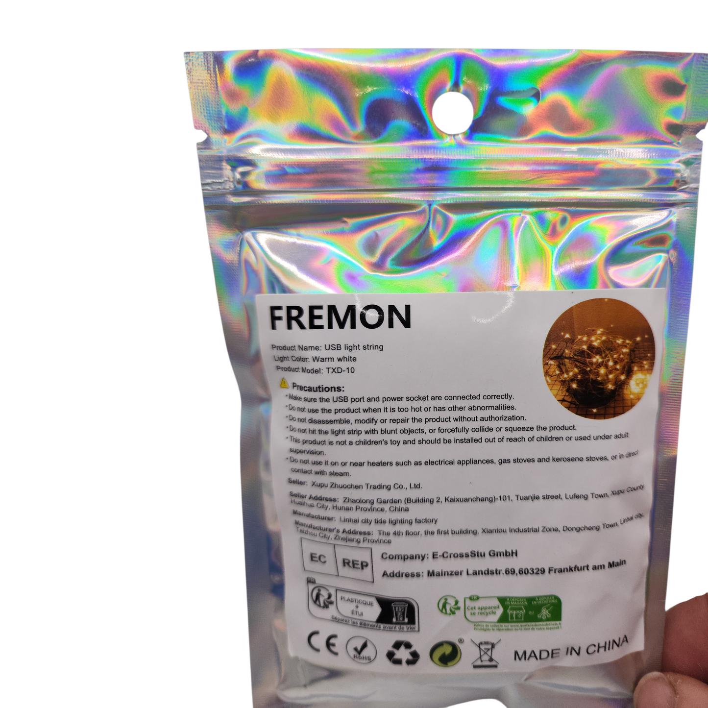 Lot de 2 guirlandes lumineuses LED USB FREMON