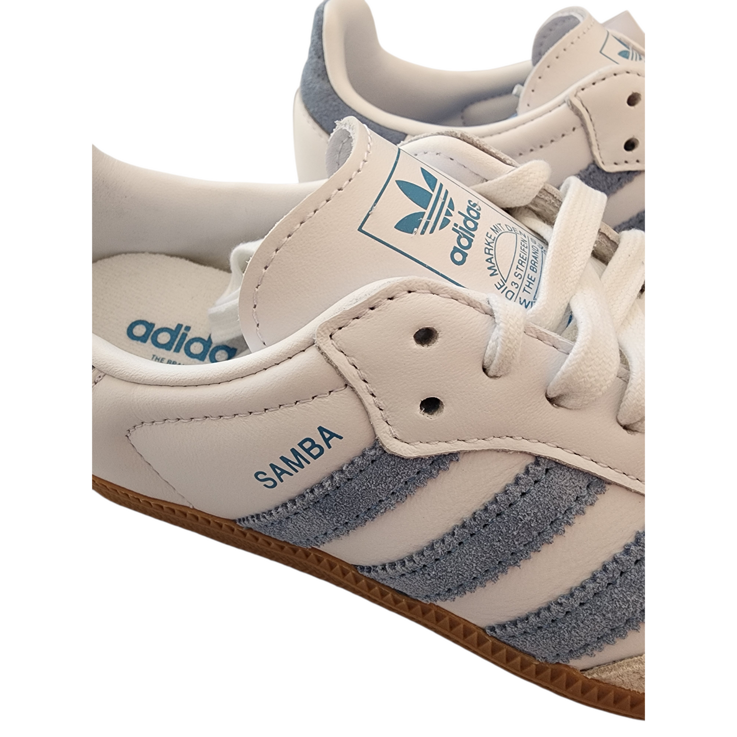 Adidas Samba OG W –Blanc & Bleu Ash Blue (taille 36 2/3)