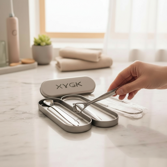 Kit 3 gratte-langues en acier inoxydable XYGK