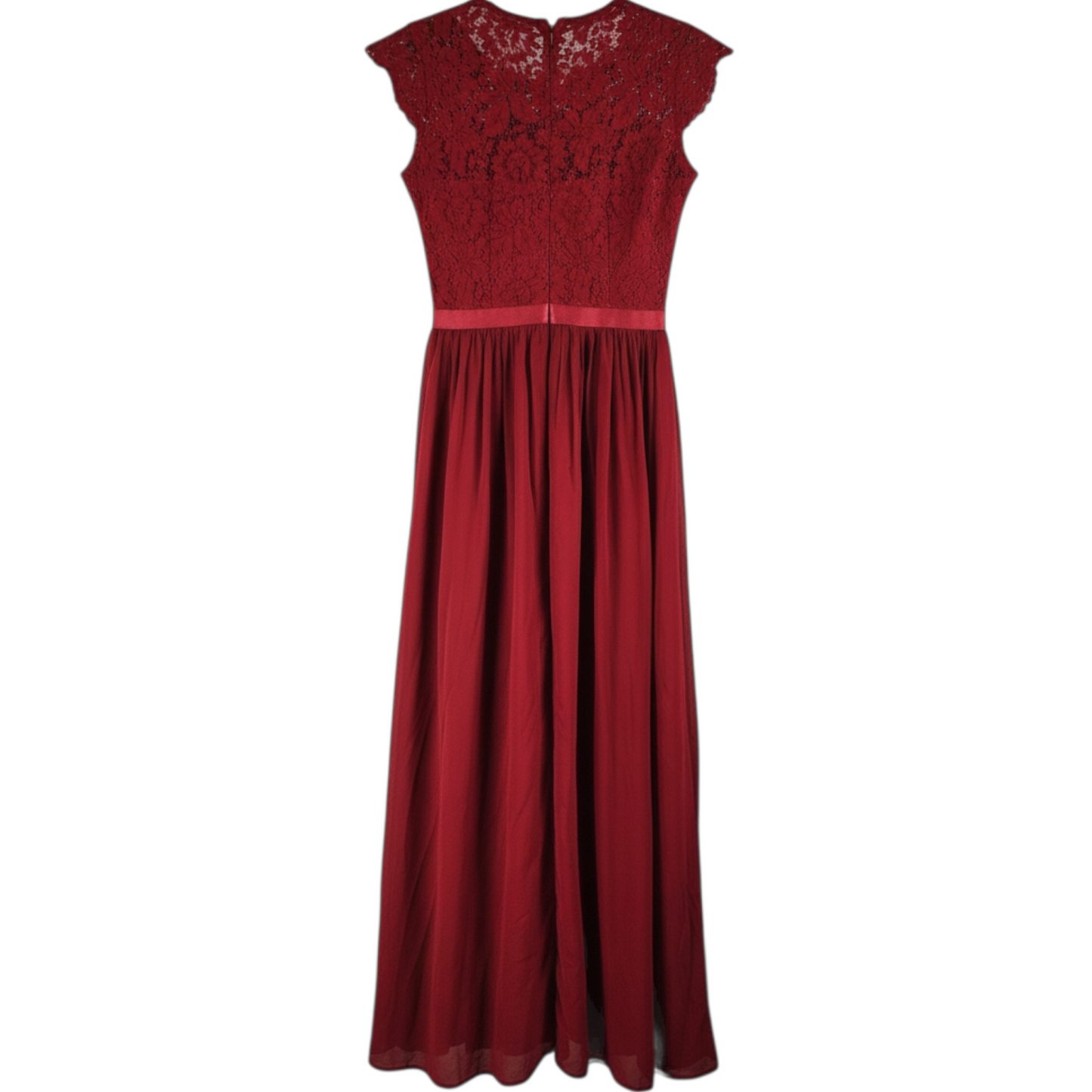 Robe longue rouge MIUSOL en dentelle – Taille S – Élégante & fluide