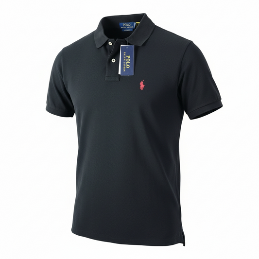 Polo Ralph Lauren – Custom Slim Fit (Noir / Logo Rouge) taille L