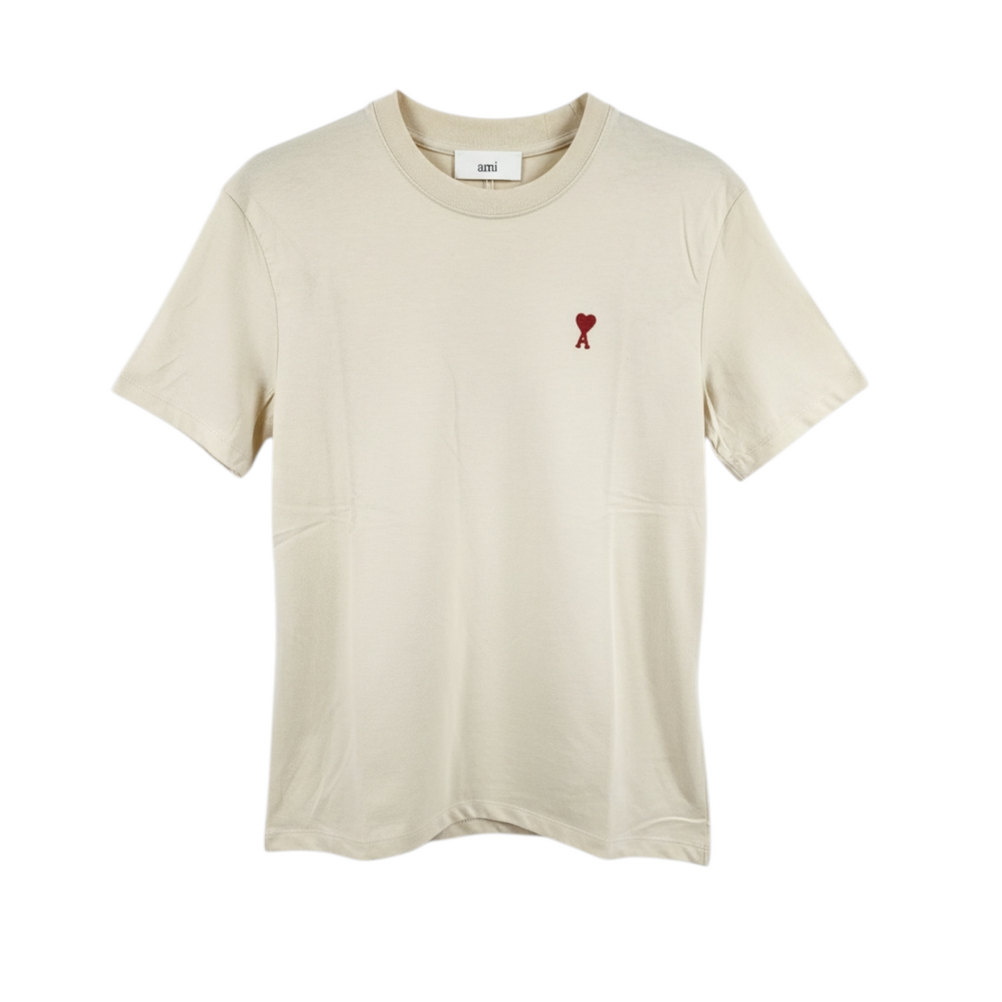 T-shirt AMI Paris Cœur Rouge – Vanilla