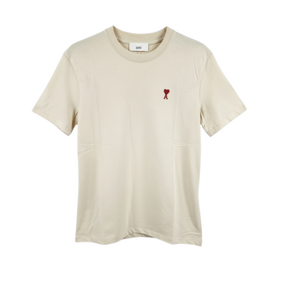 T-shirt AMI Paris Cœur Rouge – Vanilla