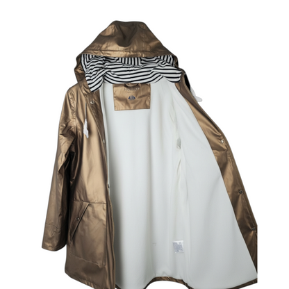 Ciré 3/4 Hublot Mode Marine Taille L à capuche femme DANIA métallisé – Doublé polaire